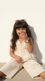 Ivory Butterfly Bloom Girls Co-Ord Set