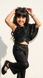 Midnight Sequin Cape Co-Ord Set