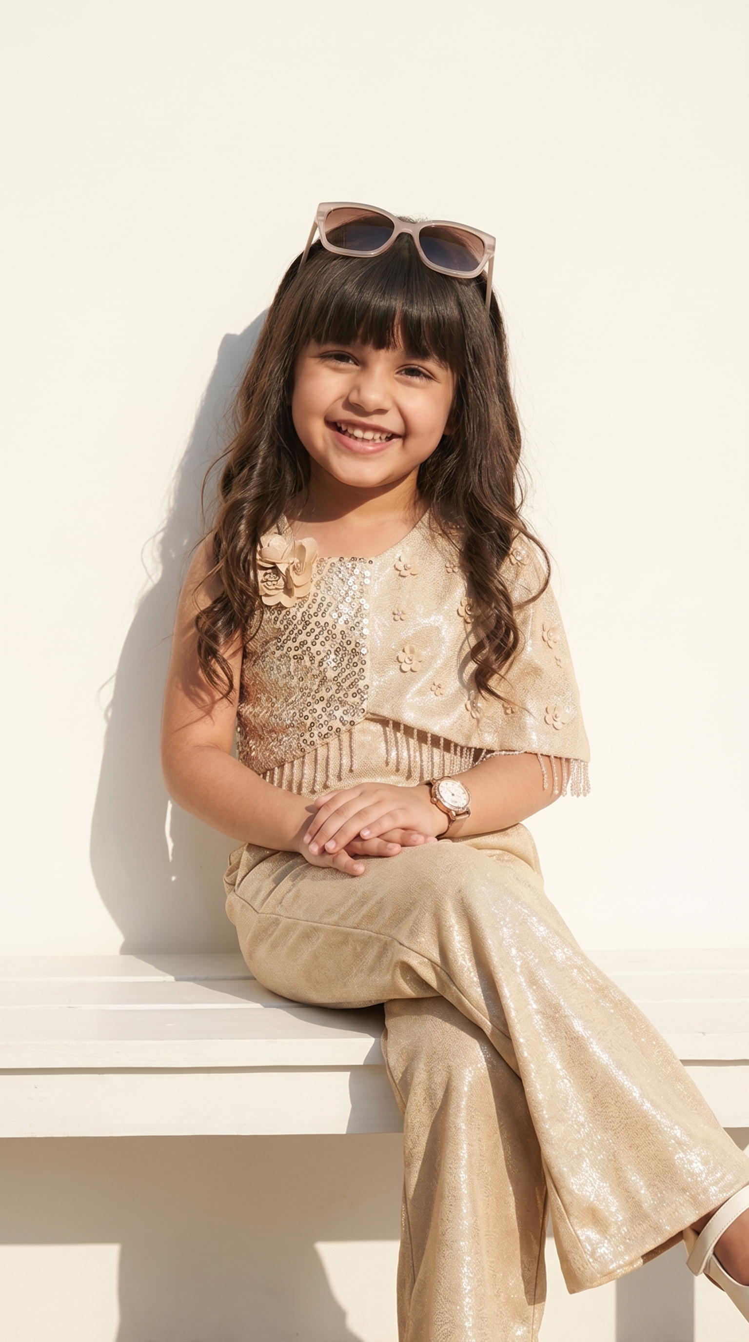 Champagne Glow Sequin Cape Co-Ord Set