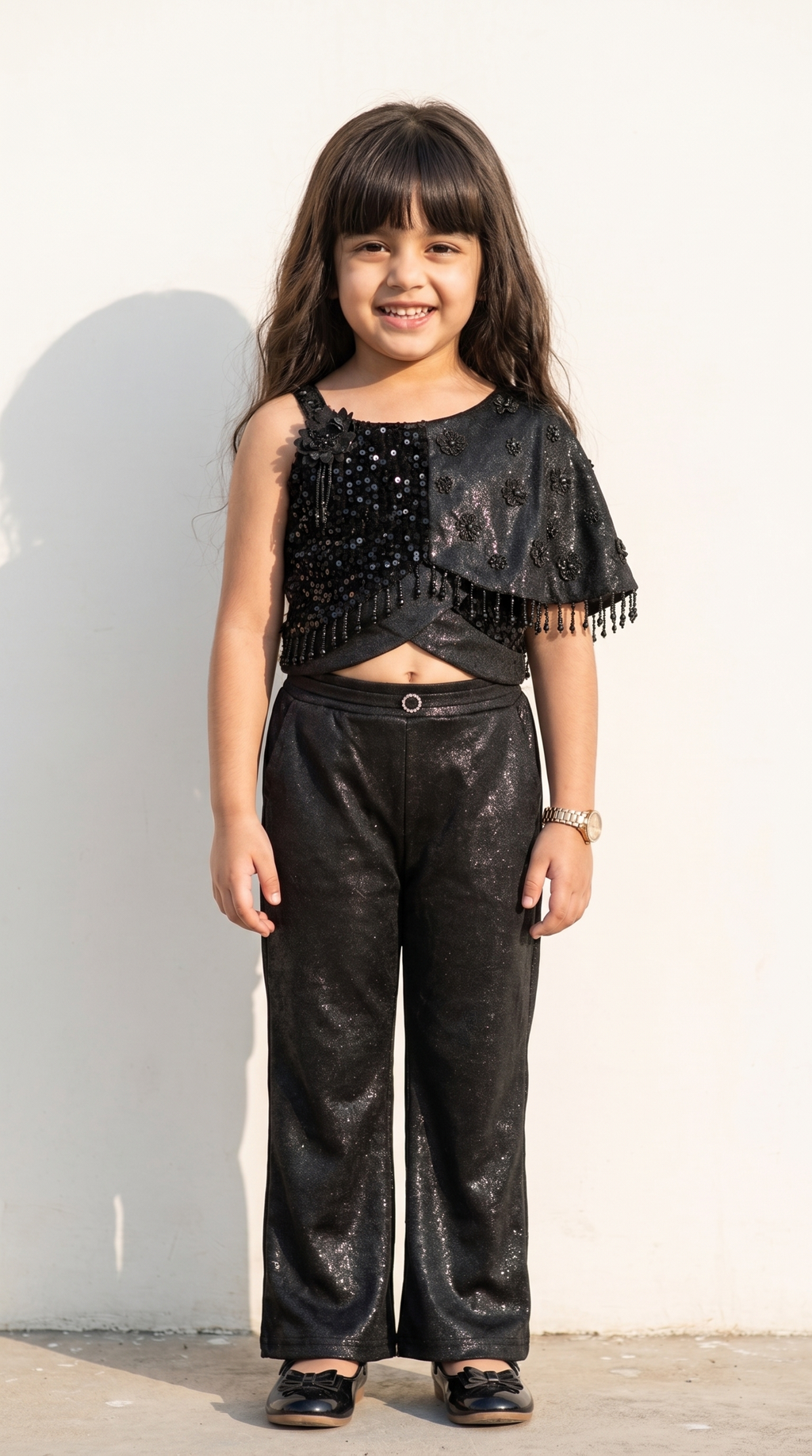 Midnight Sequin Cape Co-Ord Set