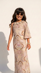 Blush Paisley Luxe One-Shoulder Party Gown