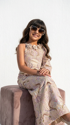 Blush Paisley Luxe One-Shoulder Party Gown