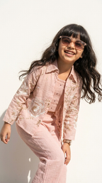 Blush Bloom Embroidered Co-Ord Set