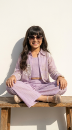 Lilac Bloom Embroidered Co-Ord Set