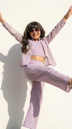 Lilac Bloom Embroidered Co-Ord Set