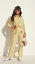 Sunshine Bloom Embroidered Co-Ord Set