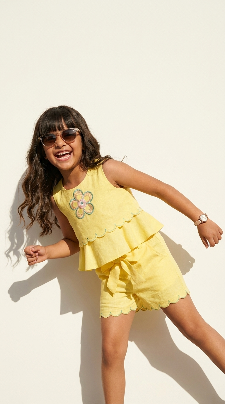 Sunshine Bloom Ruffle Co-Ord Set