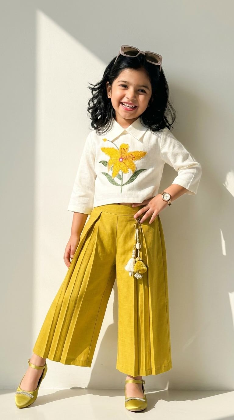 Sunshine Floral Embroidered Co-Ord Set