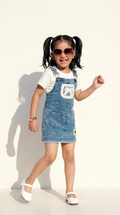 Denim Dreamy Patch Pinafore Set