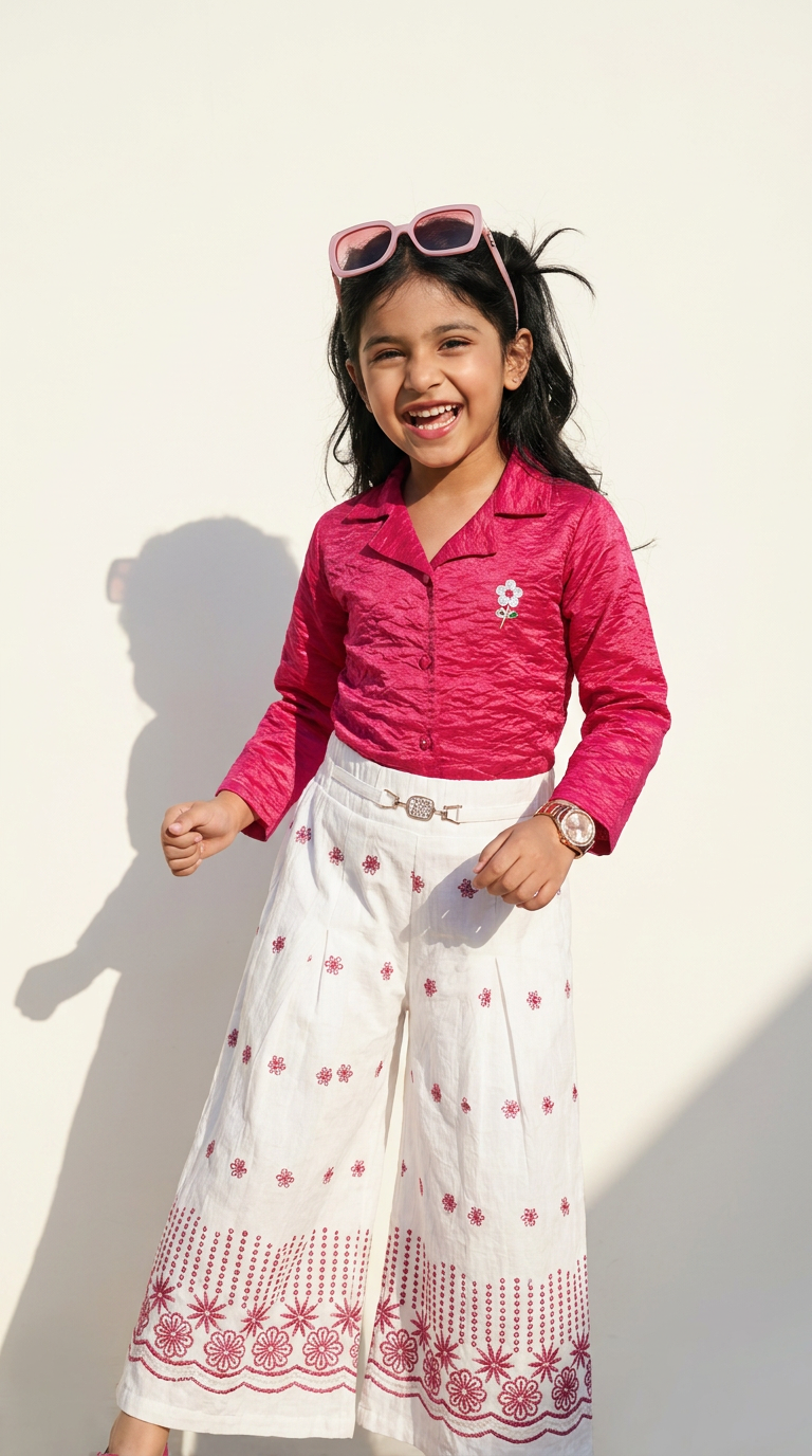Ruby Bloom Embroidered Co-Ord Set