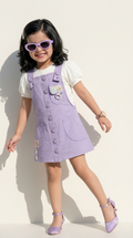 Lavender Pocket Charm Pinafore Dress