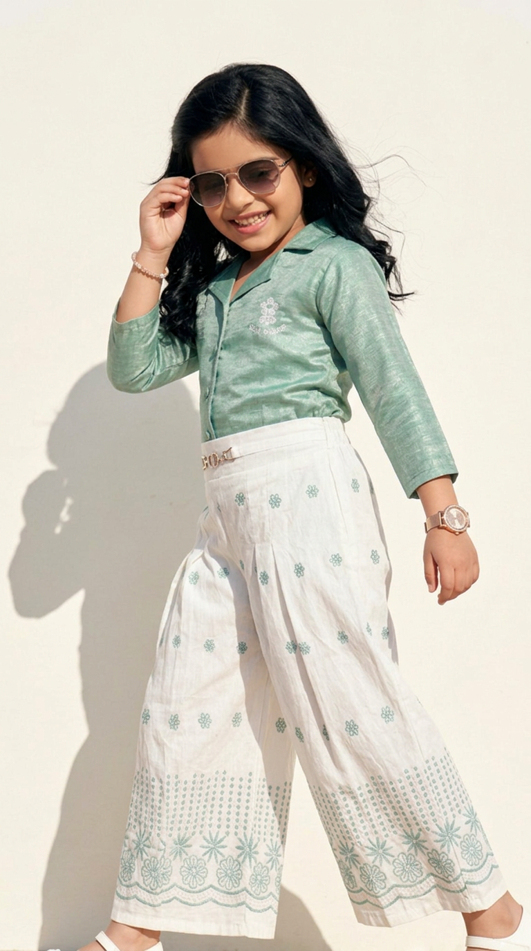Mint Bloom Elegance Co-Ord Set