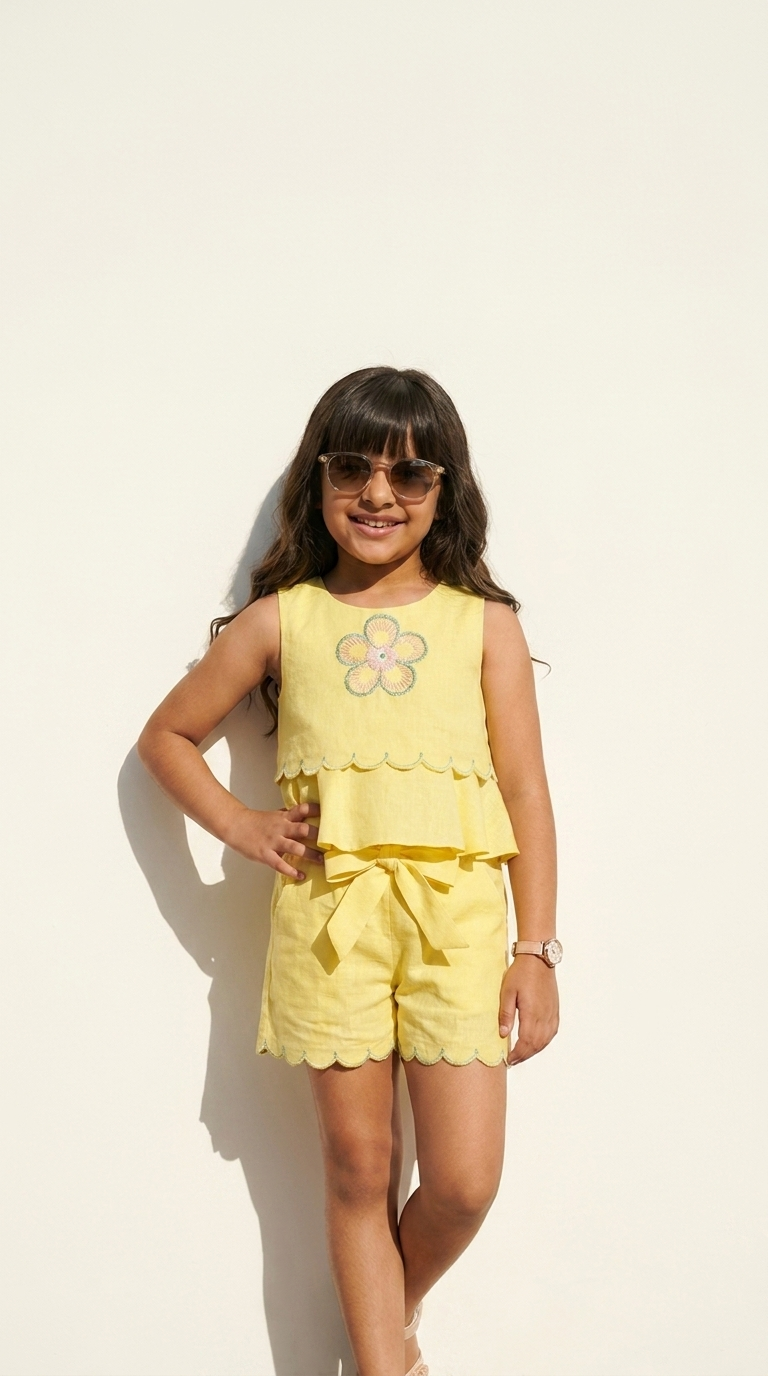 Sunshine Bloom Ruffle Co-Ord Set