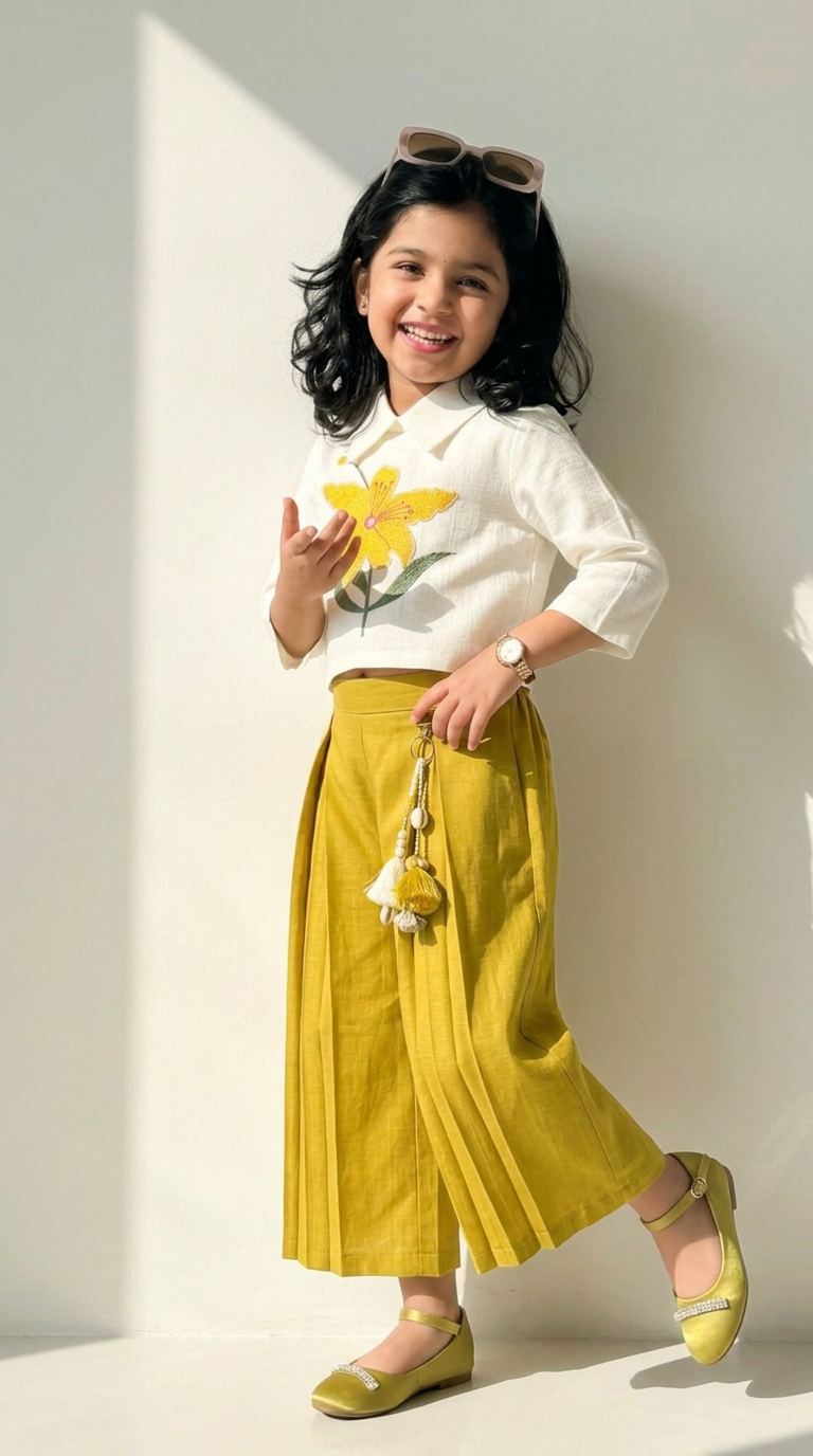 Sunshine Floral Embroidered Co-Ord Set