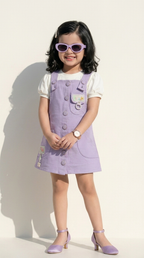 Lavender Pocket Charm Pinafore Dress