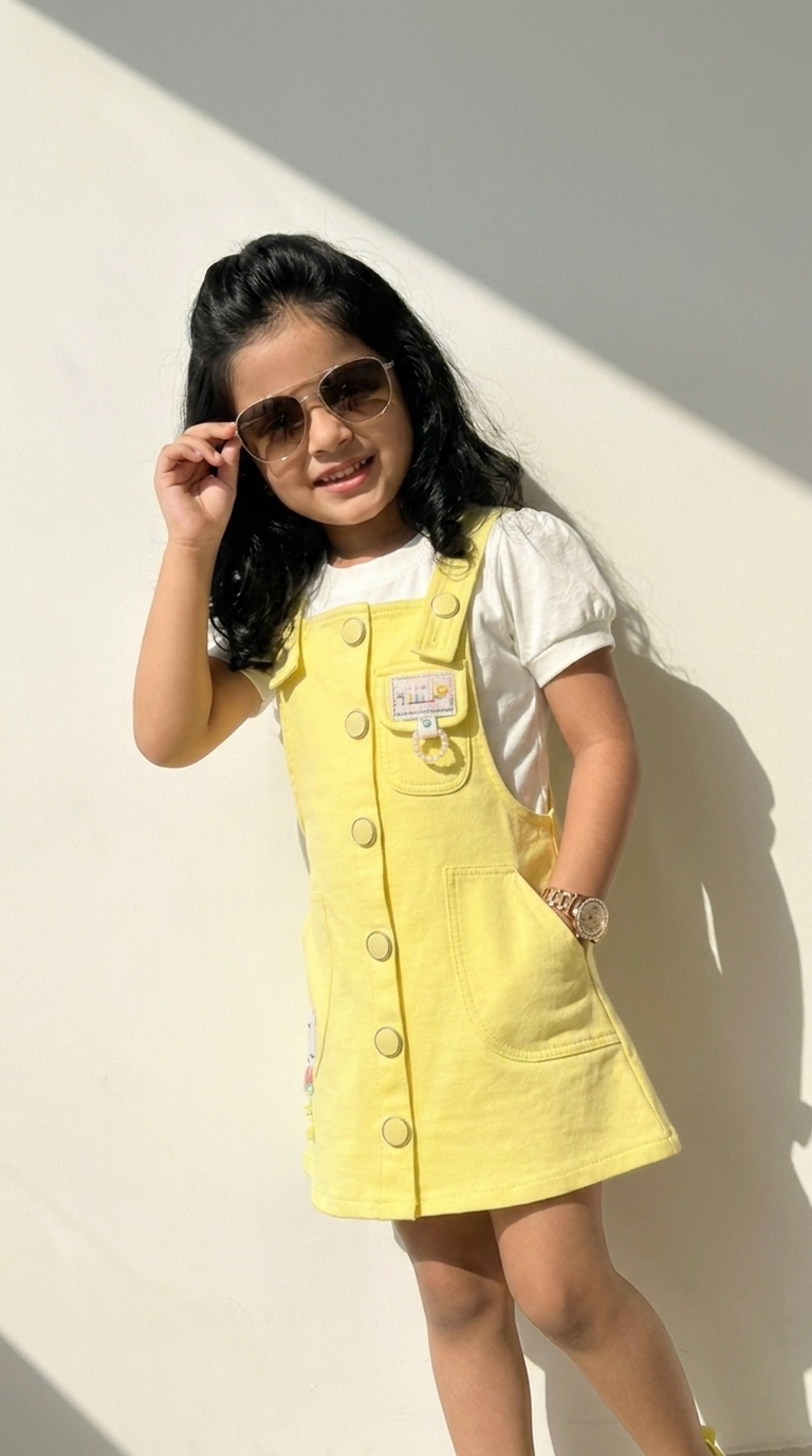 Sunshine Charm Pinafore Dress