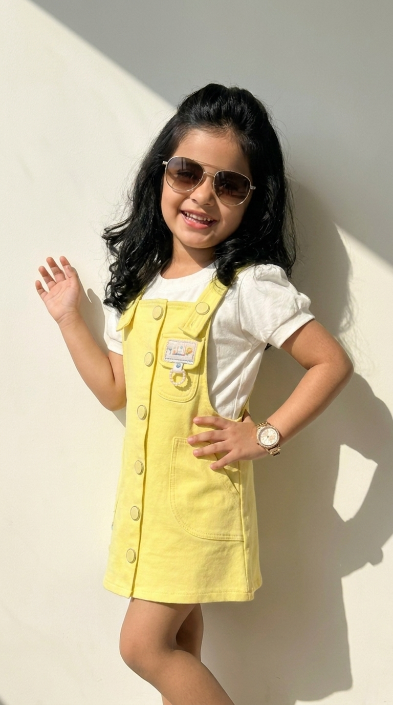 Sunshine Charm Pinafore Dress
