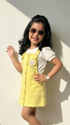 Sunshine Charm Pinafore Dress