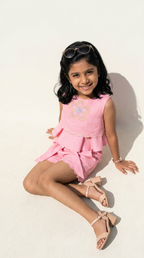 Pink Blossom Ruffle Co-Ord Set