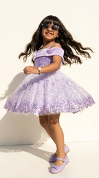 Lavender Dream Sequin Party Dress