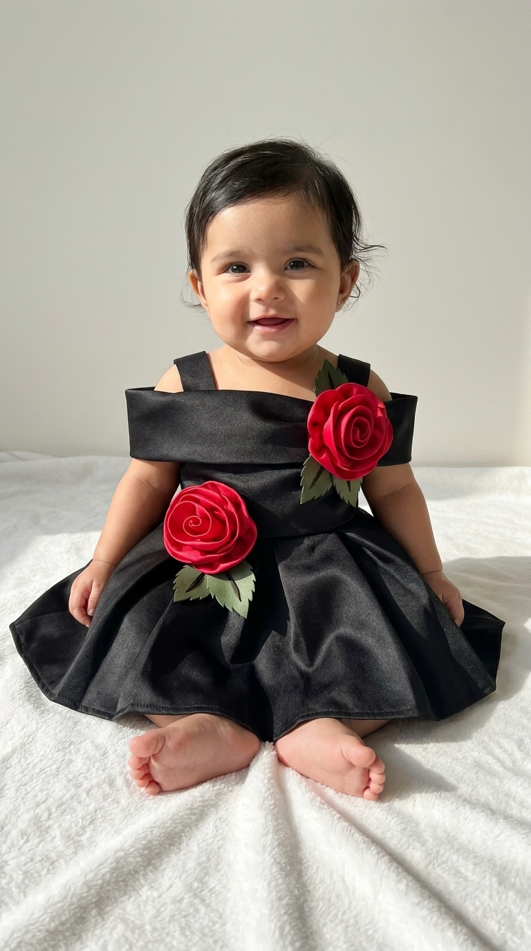 Ethnia Midnight Rose Baby Dress