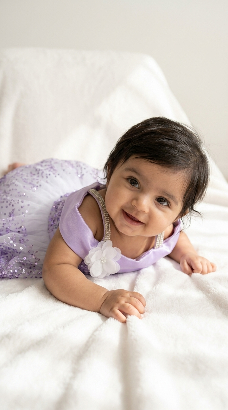 Ethnia Lavender Sequin Blossom Dress