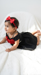 Midnight Rose Baby Girl Party Dress