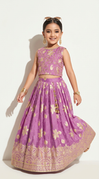 Ethnia Royal Lilac Jacquard Lehenga Set