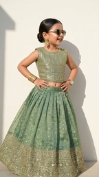Emerald Gold Heritage Lehenga Set