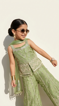 SAGE GREEN EMBROIDERED PALAZZO SET