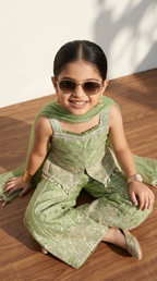 SAGE GREEN EMBROIDERED PALAZZO SET