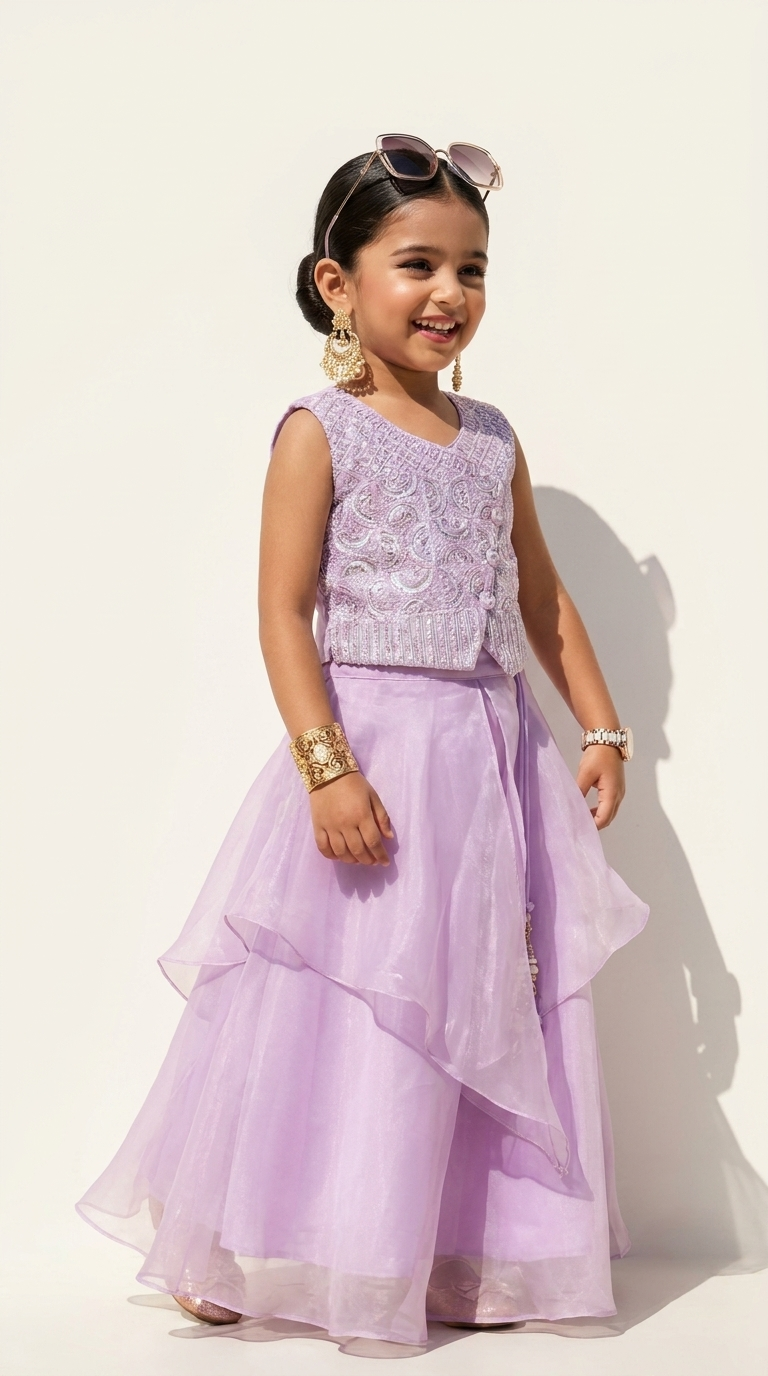 LAVENDER DREAM EMBROIDERED LEHENGA SET
