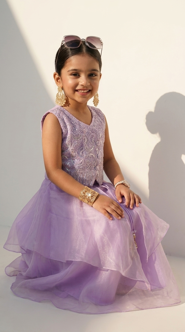 LAVENDER DREAM EMBROIDERED LEHENGA SET