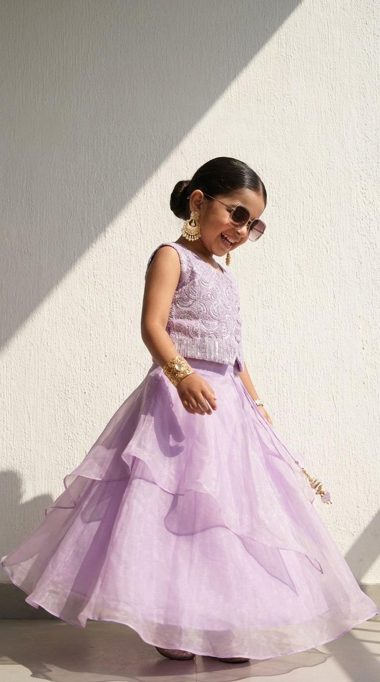 LAVENDER DREAM EMBROIDERED LEHENGA SET