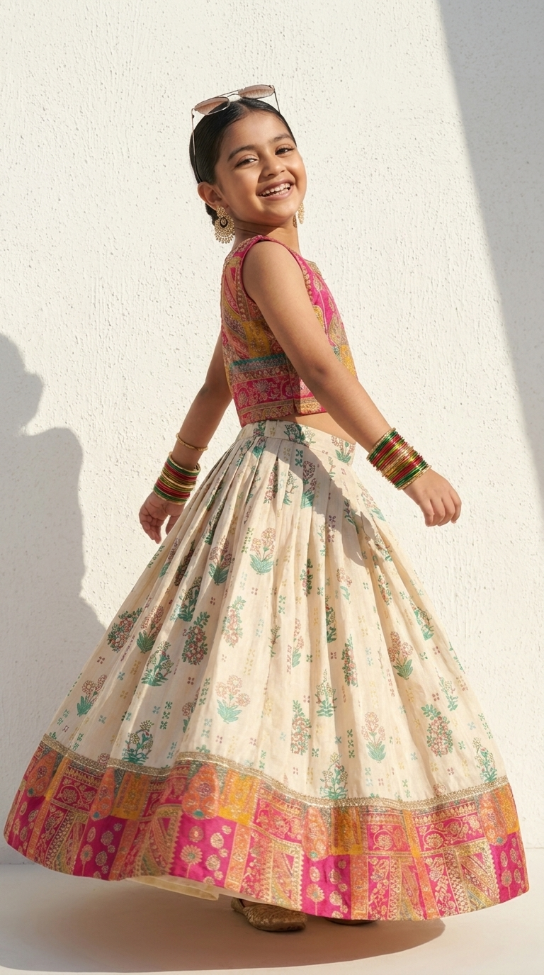 Multicolor Floral Heritage Lehenga Set