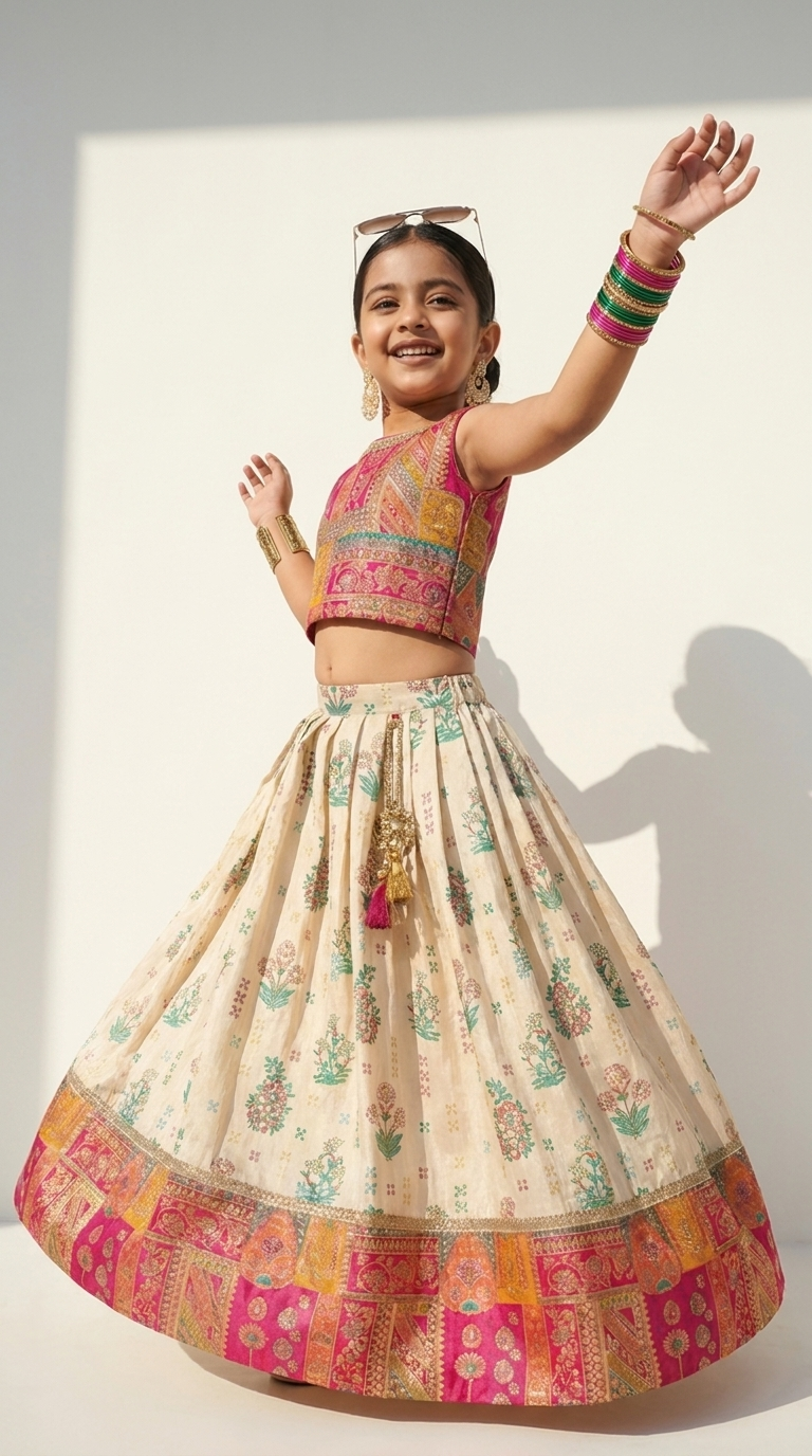 Multicolor Floral Heritage Lehenga Set