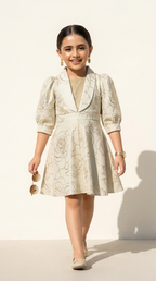 IVORY BLOOM LUXE A-LINE DRESS