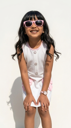 SUNSHINE BOW POCKET A-LINE DRESS