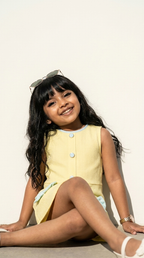 Lemon Bow Detail A-Line Dress
