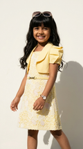 Sunshine Bloom Textured Dress & Bolero Set
