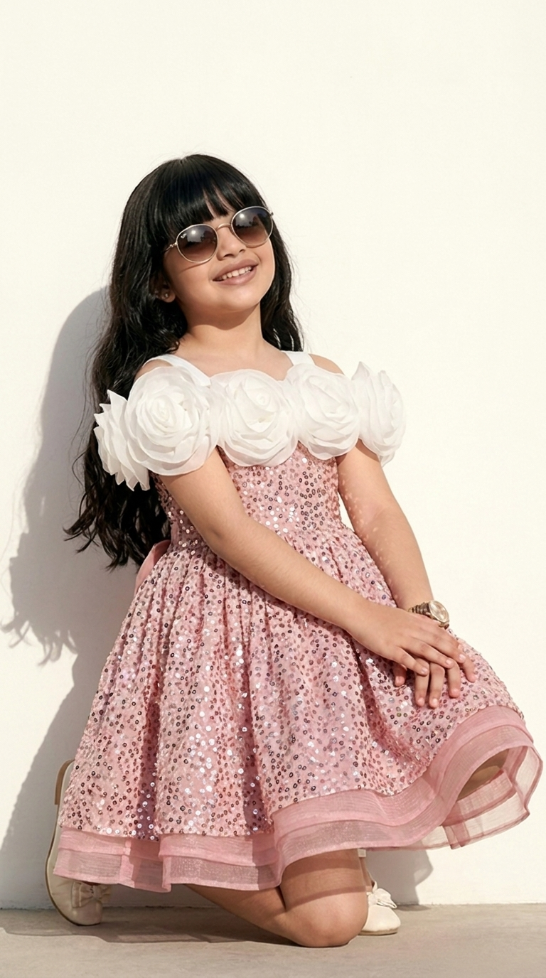Rosabelle Rose Sequin Dress
