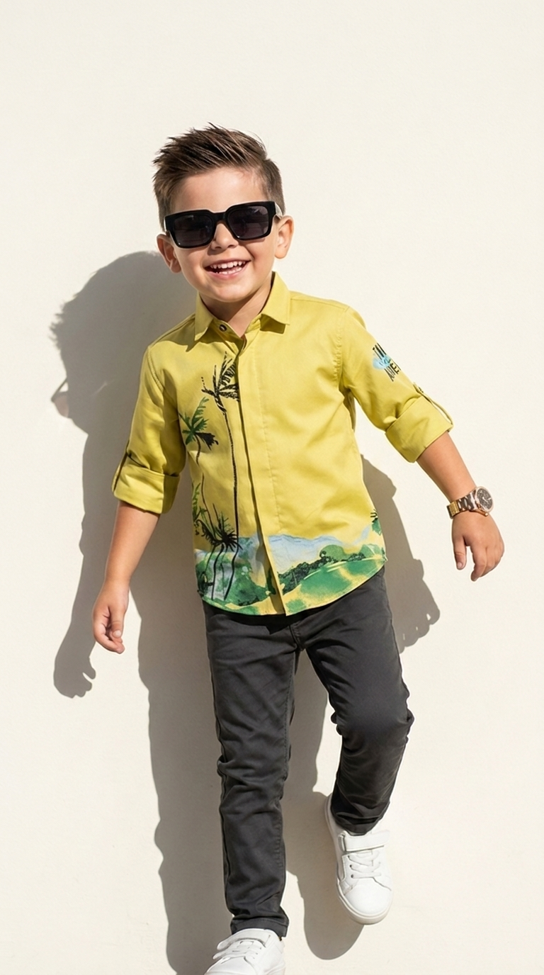 Tropical Sunshine Boys Shirt & Pant Set