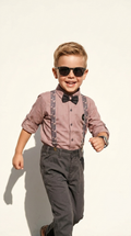 Boys’ Mocha Charm Gentleman Suspender Set