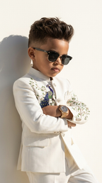 Ivory Maharaja Peacock Bandhgala Suit