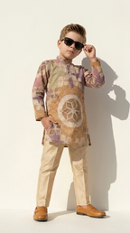 Boys’ Heritage Mosaic Kurta Set