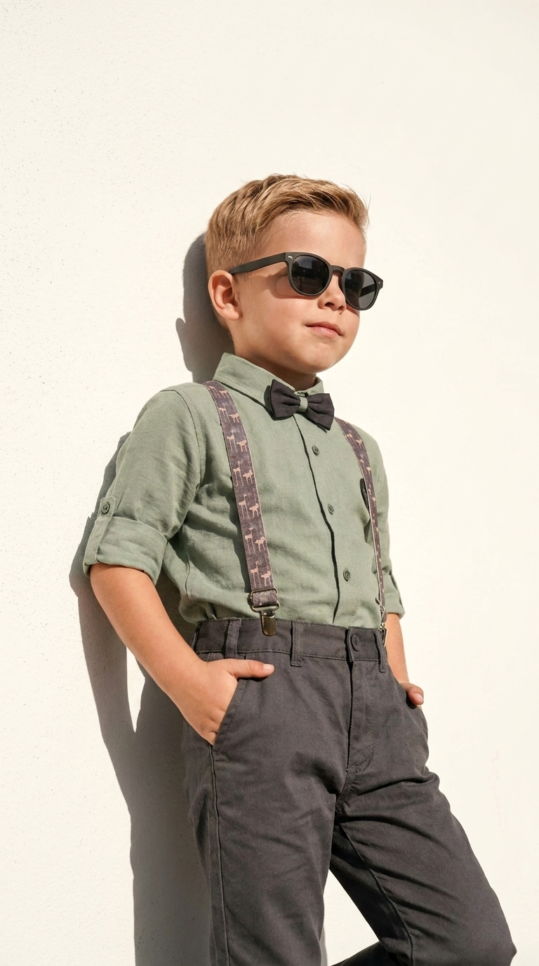 Boys’ Sage Gentleman Suspender Set