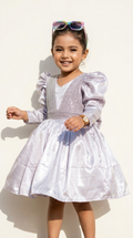 Lavender Satin Princess Party Dress