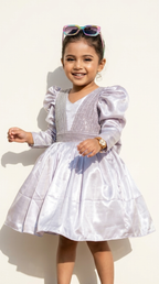 Lavender Satin Princess Party Dress