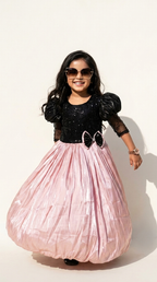 Midnight Blush Bow Princess Gown
