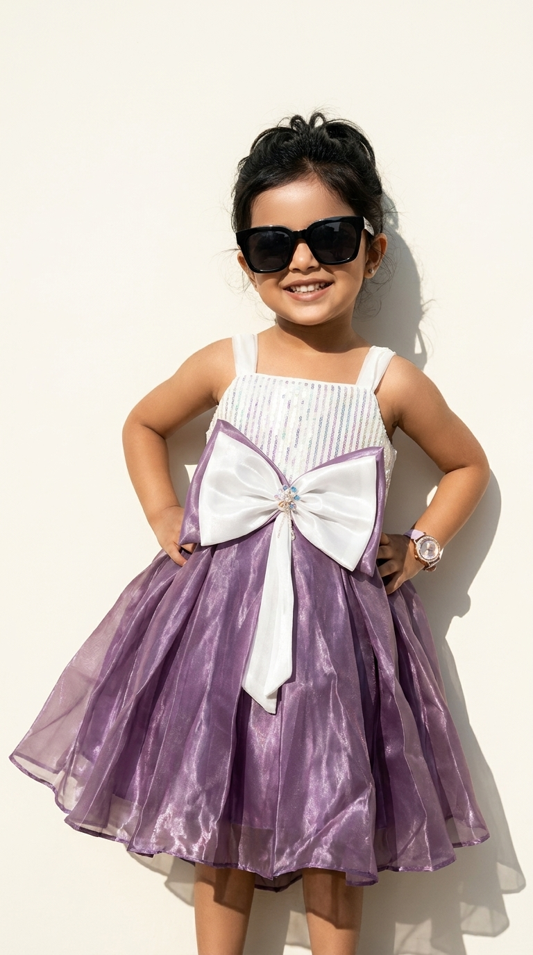Lavender Bow Belle Party Dress